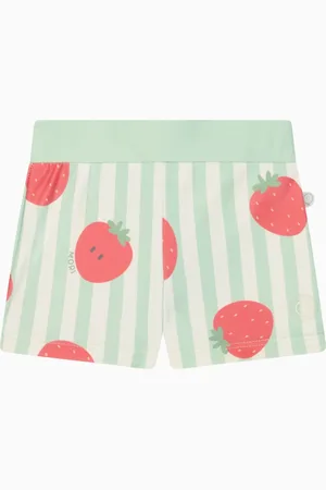 Mori Green Strawberry Stripe Swim Shorts UPF 50+6268cm