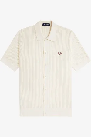 Fred Perry Ribbet Strikket SkjorterStor