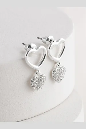 Next Hjerte Drop Sparkle Stud øreringe Made af genbrugsmetallerEn