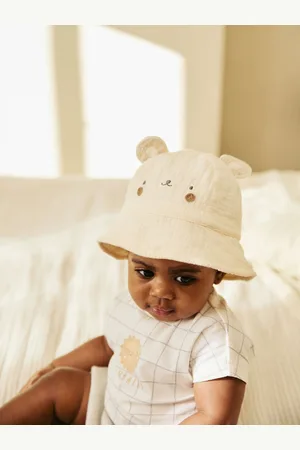 Next 100% Bomuld Baby Woven Bucket Hatte og huer7480cm