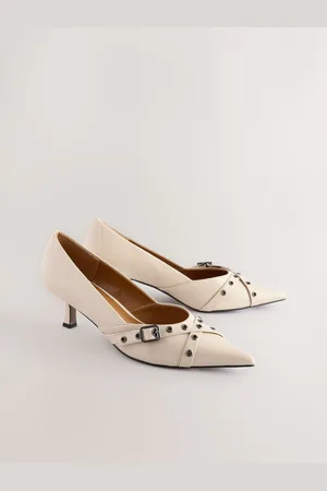 Next Forever Comfort Point Toe Eyelet Buckle Low Courts
