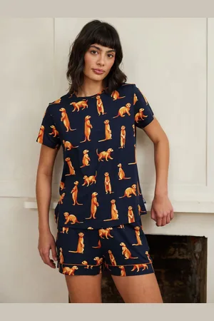 Chelsea Peers Meerkat Tryk Kort Pyjamas Sæt38