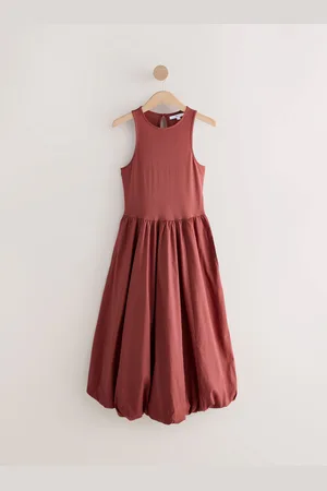 Next Sleeveless Racer Puffball 100% Cotton Midi Dress42