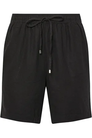 Evans Linen Rich Black Shorts48