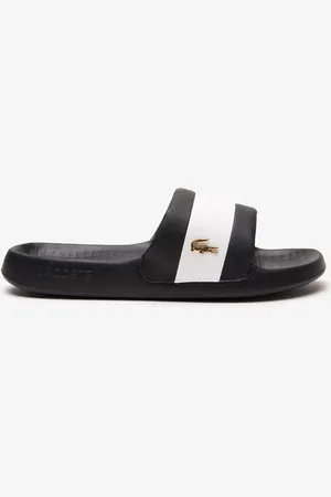 Lacoste Logo Stripe Sliders
