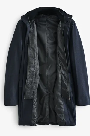 Next Wool Blend Mock Vest Sildebenspolstret frakkeM