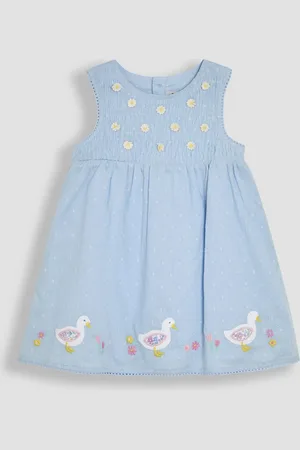 JoJo Maman Bébé Baby Appliqué 100% Cotton Dress7480cm