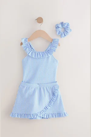 Next Swimsuit, Swim Skirt & Scrunchie 3 Piece Set (3-16yrs)4 år (104cm)