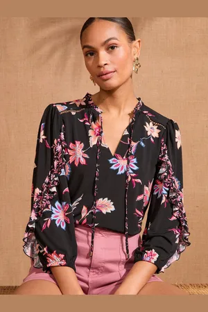 Love & Roses Frill Neck Blouse38
