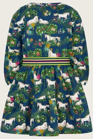 Monsoon Unicorn Long Sleeve Jersey Dress122128cm