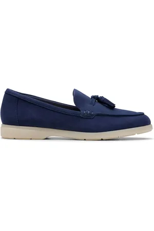 Clarks Navy Suede Narini Edge Shoes