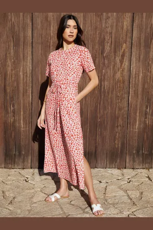 Threadbare Ruched Waist Jersey Midi Kjole