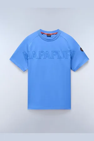 Napapijri Blue 100% Cotton Ambra Short Sleeve T-ShirtXXL