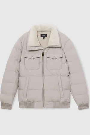 Reiss Misty Faux-Fur Collar Puffer JacketS