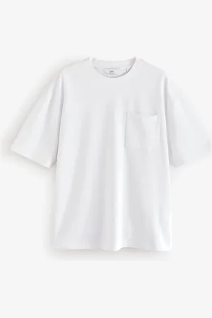 Next Relaxed Fit Supersoft Heavyweight Pocket 100% Cotton T-Shirt4XL