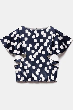 mint&berry Polka Dot Cropped Topxlarge