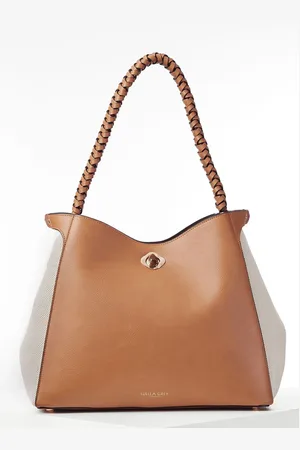 Luella Grey Adriana Woven Handle Hobo Bagen