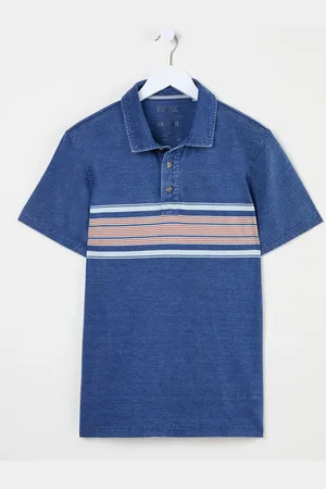 Fat Face Indigo Brystkasse / skrin Stribet Polo-skjorterL Reg