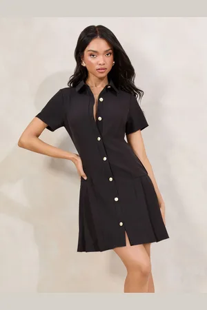 Lipsy London Military Button Through Mini Shirt Dress42
