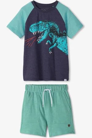 Hatley Blue T-Rex Dinosaur T-Shirt and Shorts Set122128cm