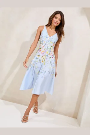 Lipsy London Sleeveless Scuba Skater Midi Dress34