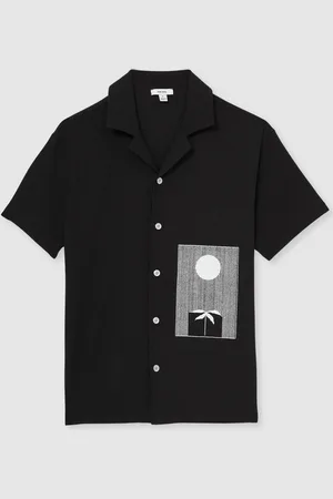 Reiss Coast Graphic Print Cuban-Collar Shirtsmall