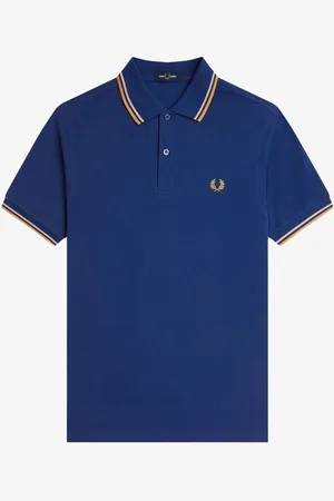 Fred Perry Poloskjorte med dobbelt stribe på kraveSmall