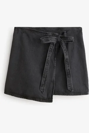 Next Wrap Denim Mini 100% Cotton Skirt44høj