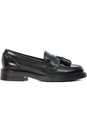 Dune Garda Tassle Black Loafer