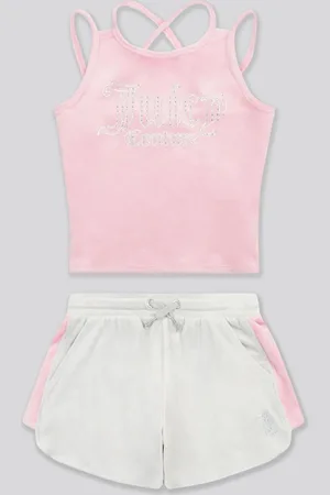 Juicy Couture Girls Velour Strappy Top & Shorts Set140146cm