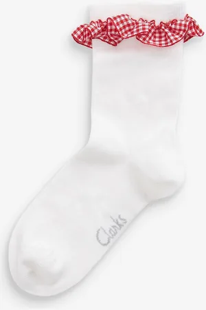 Clarks Girls Ankle School Socks 2 PackUK 12.5 - 3.5