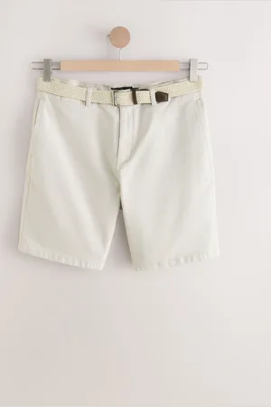 Next Woven Belted Textured Shorts30r