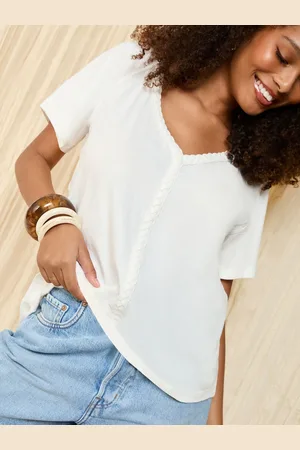 Friends Like These Short Sleeve Plait Trim Tunicsmall