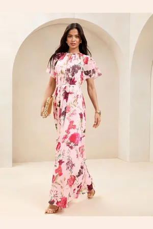 Lipsy London Embellished Short Sleeve Belted Maxi Dress42