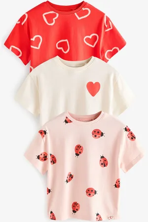 Next Short Sleeve T-Shirt 3 Pack (3mths-7yrs)6 - 7 år (116 - 122cm)