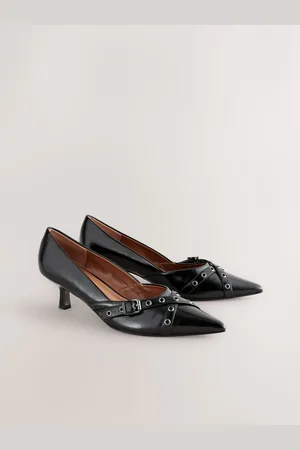 Next Forever Comfort Point Toe Eyelet Buckle Low Courts