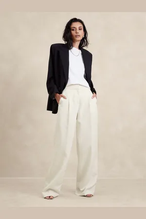 Banana Republic Tencel Hør Bukser med brede ben44 R