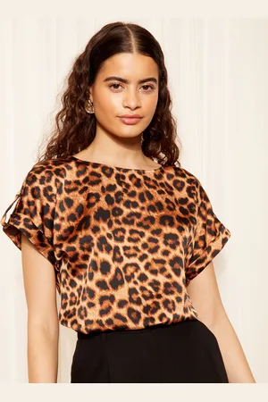 Friends Like These Printed Satin Utility Kortærmet Top