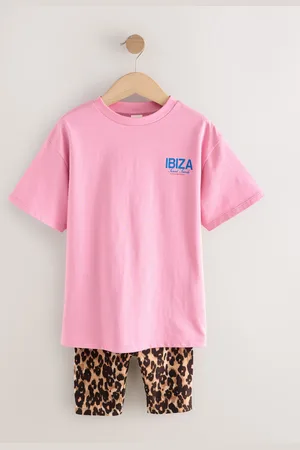 Next 100% Bomuld T-shirt og Cykelshorts