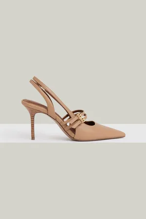 Reiss Beatrice Leather Buckle-Strap Court Shoeseu38
