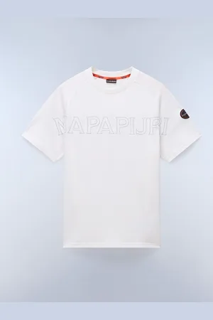 Napapijri Ambra Short Sleeve White 100% Cotton T-ShirtMiddel