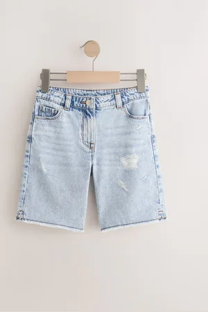Next Distressed Denim 100% Cotton Shorts (3-16yrs)158164cm