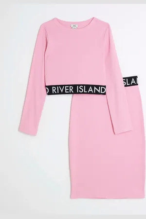 River Island Girls Ribbed 100% Cotton Midi Skirt Set11 - 12 år (146 - 152cm)