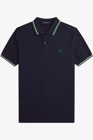 Fred Perry Poloskjorte med dobbelt stribe på krave2X-Large