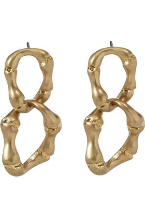 Bibi Bijoux Gold Tone Bamboo Chain Earringsen