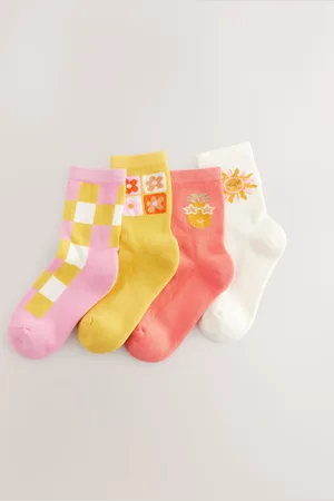 Next 4 Pakke Cotton Rich ankelsokker12.5-3.5