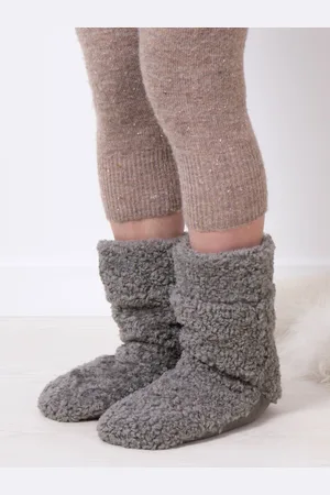 Totes Dame Faux Fur Slipper Sokker støvletterEn