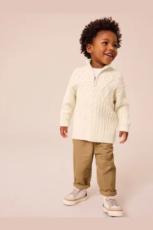 Next Cable Knit Zip Neck Jumper (3mths-7yrs)6 - 9 måneder (68 - 74cm)