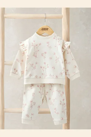 Mamas & Papas Pink Floral Print Sweatshirt And Leggings Set6268cm