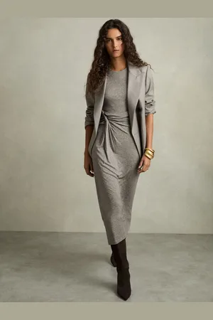Reiss Hadley Jersey Twist-Detail Midi Dress46